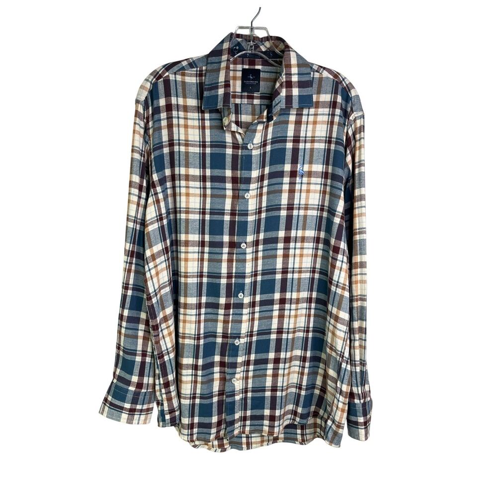 Tailorbyrd Collection Button‎ Down Shirt Mens L Multi-color Plaid Classic Preppy